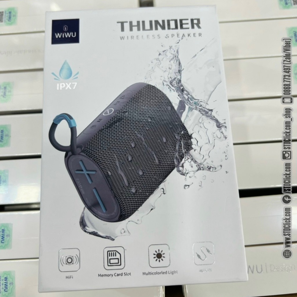 Parlante Inalámbrico WiWU Thunder: Sonido Impresionante, Diseño Elegante - Parlante inalámbrico WiWU Thunder