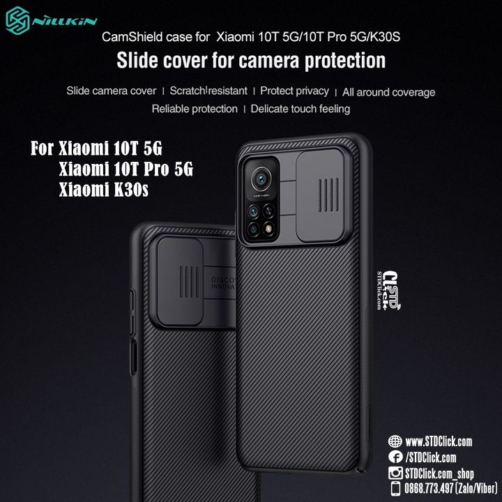 ỐP LƯNG XIAOMI MI 10T 5G - MI 10T PRO 5G - K30S NILLKIN CAMSHIELD BẢO VỆ CAMERA CHÍNH HÃNG