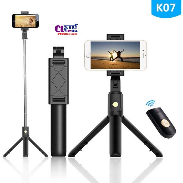 GẬY CHỤP ẢNH KIÊM TRIPODS CÓ ĐIỀU KHIỂN BLUETOOTH K07 HÀNG CAO CẤP