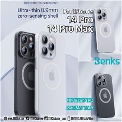 ỐP LƯNG IPHONE 14 PRO MAX - 14 PRO BENKS ULTRA THIN 0.9MM CHÍNH HÃNG - HỔ TRỢ SẠC KHÔNG DÂY TỪ TÍNH
