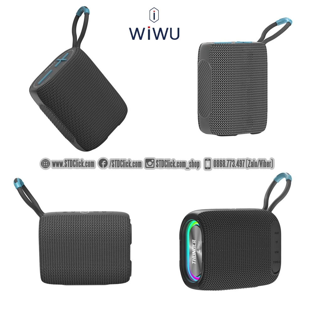 Parlante Inalámbrico WiWU Thunder: Sonido Impresionante, Diseño Elegante - Parlante inalámbrico WiWU Thunder