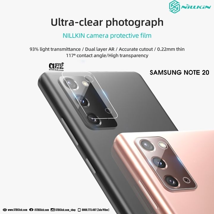 [BỘ x2] MIẾNG DÁN CAMERA SAMSUNG GALAXY NOTE 20 NILLKIN INVISIFILM 0.22MM CHÍNH HÃNG