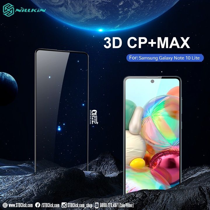 KÍNH CƯỜNG LỰC SAMSUNG GALAXY NOTE 10 LITE NILLKIN 3D CP+MAX CHÍNH HÃNG