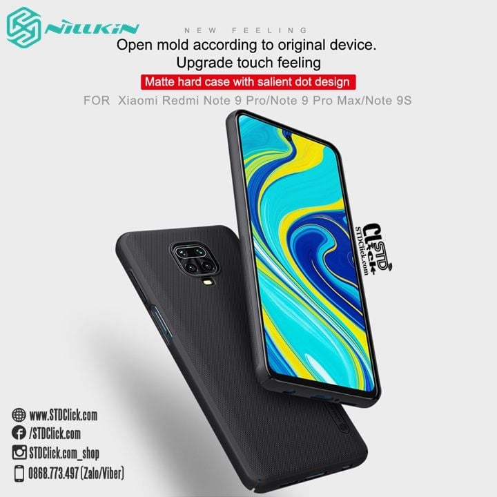 ỐP LƯNG XIAOMI REDMI NOTE 9 PRO - NOTE 9 PRO MAX - 9S NILLKIN NHỰA CỨNG CHÍNH HÃNG