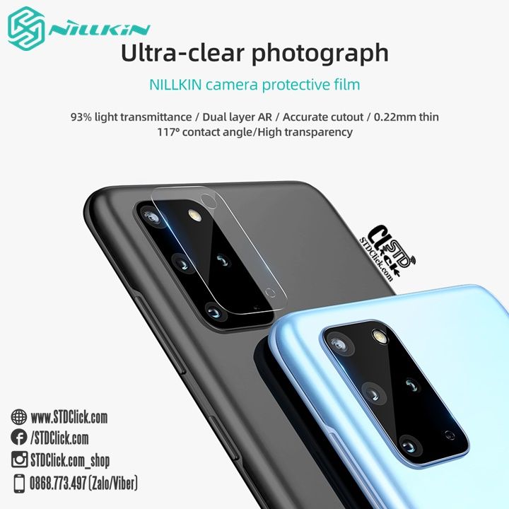 [BỘ x2] MIẾNG DÁN CAMERA SAMSUNG GALAXY S20 PLUS - S20 PLUS 5G NILLKIN INVISIFILM 0.22MM CHÍNH HÃNG