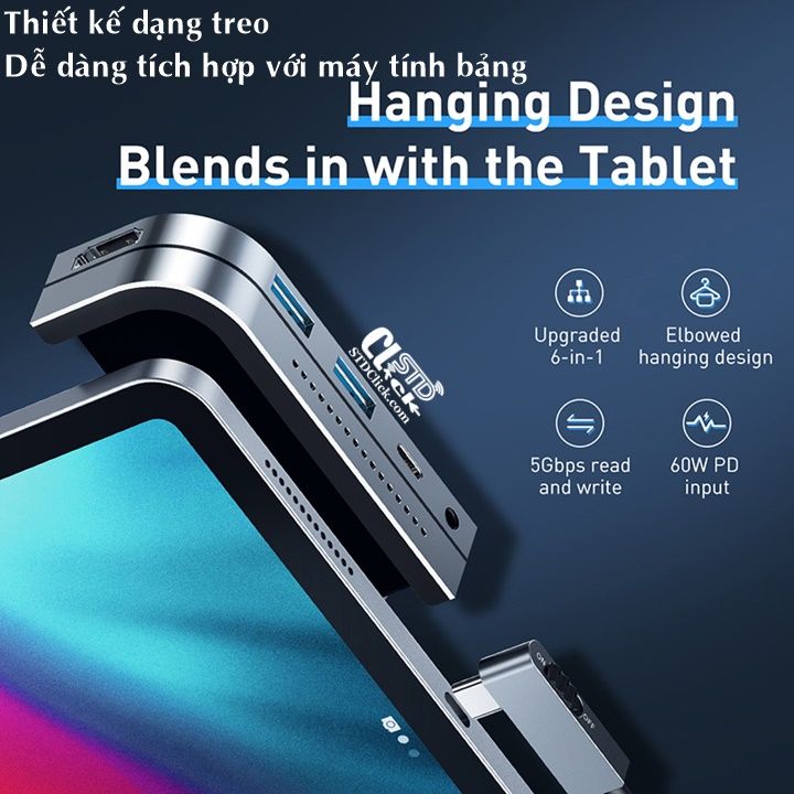 HUB CHUYỂN TYPE C BASEUS BEND 6 IN 1 TYPE C SANG 2 CỔNG USB3.0+HDMI 4K+MICROSD+PD+AUDIO 3.5 CÓ CÔNG TẮC CHÍNH HÃNG