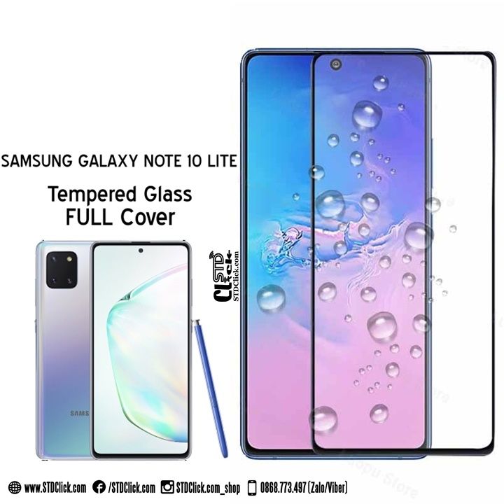 MIẾNG DÁN CƯỜNG LỰC SAMSUNG GALAXY NOTE 10 LITE FULL TEMPERED GLASS