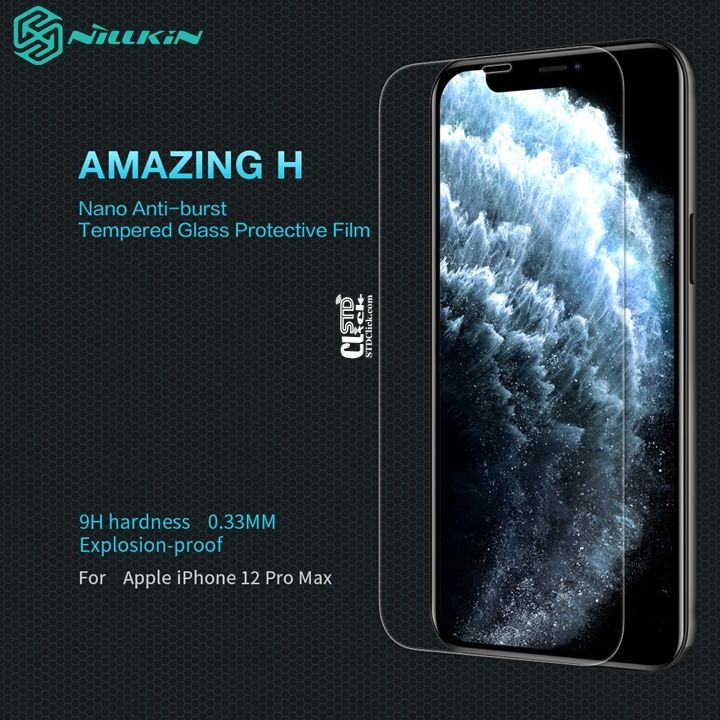 KÍNH CƯỜNG LỰC IPHONE 12 PRO MAX NILLKIN AMAZING H CHÍNH HÃNG