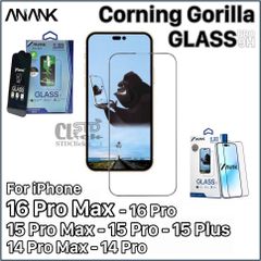 Kính cường lực CORNING GORILLA GLASS iPhone 16 Pro Max- 16 Plus ANANK VIỀN 2.5D