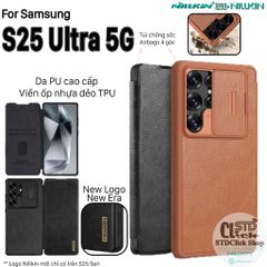 Bao da Samsung Galaxy S25 Ultra 5G Nillkin Qin Pro - bảo vệ Camera