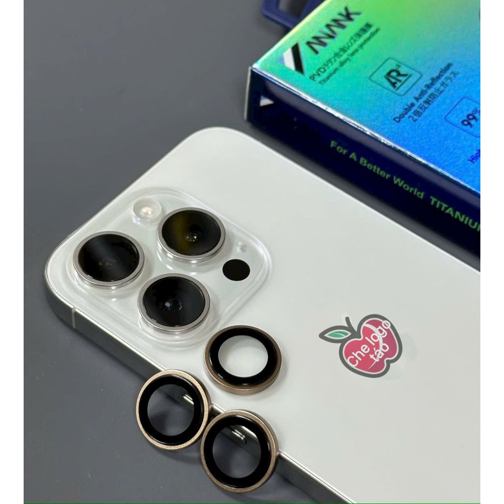 Kính cường lực Camera iPhone 16 Pro Max - 16 Pro Anank kính Corning Gorilla - bản 3D 2 tầng