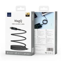 Cáp sạc nhanh Type C to Type C Wiwu MagQ 100W Wi-C041 - có thể thu gọn bằng nam châm