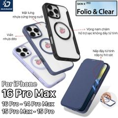 BAO DA iPhone 16 Pro Max - 16 Pro DUX DUCIS SKIN X PRO - hổ trợ sạc không dây từ tính