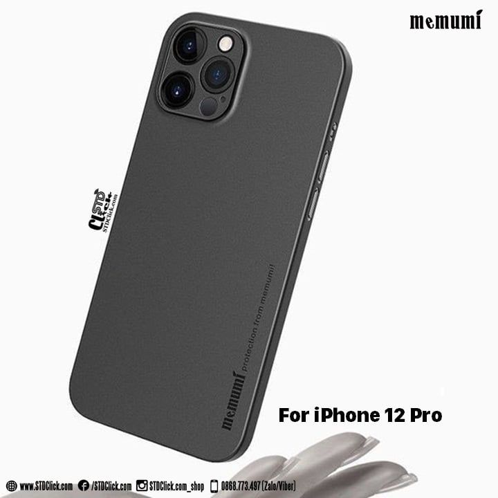 ỐP LƯNG IPHONE 12 PRO MEMUMI MỎNG LỤA CHÍNH HÃNG