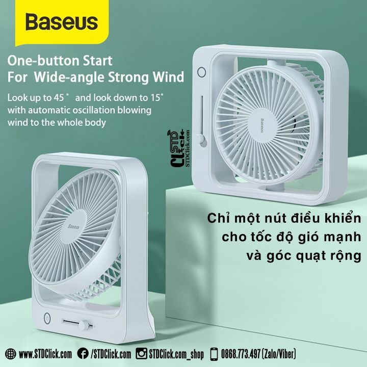 QUẠT ĐỂ BÀN BASEUS CUBE SHAKING 5.400MAH CHÍNH HÃNG