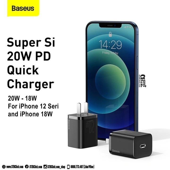 SẠC NHANH PD 20W BASEUS SUPER SI CHÍNH HÃNG