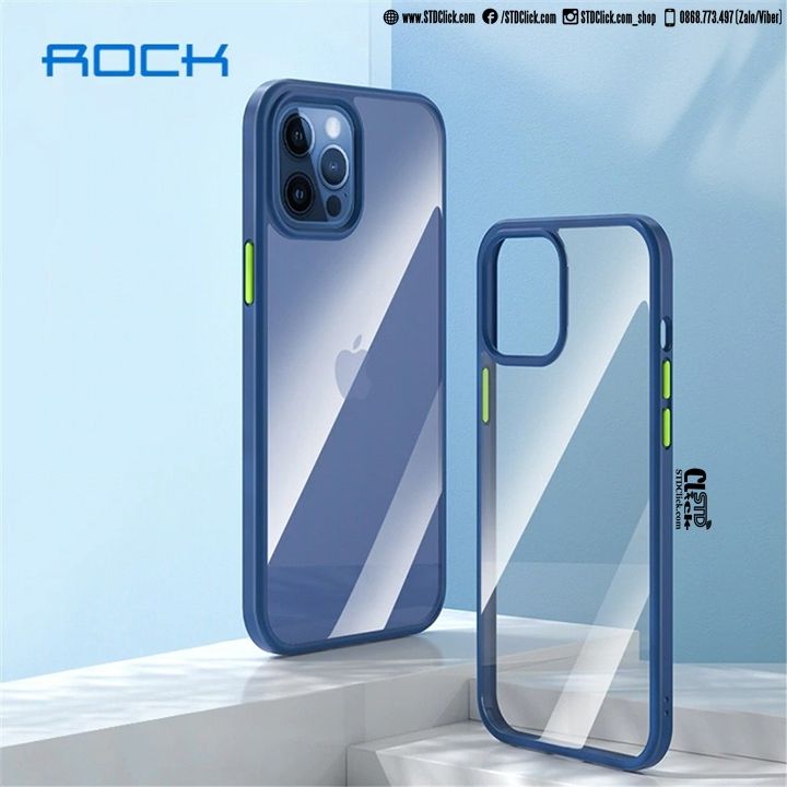 ỐP LƯNG IPHONE 12 PRO MAX - 12 VÀ 12 PRO ROCK GUARD PRO LƯNG TRONG VIỀN DẺO CHÍNH HÃNG