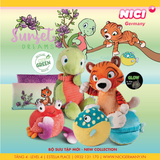  Đồ chơi thú nhồi bông gối 43x25cm cọp tiger Mandarina 