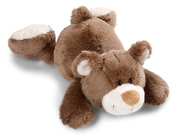  Đồ chơi thú nhồi bông 20cm gấu nâu nằm Bear brown lying | NICI-32837 