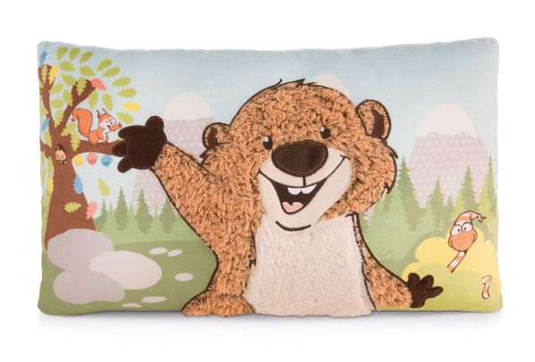  41912-Gối bông NICI GERMANY hải ly vui vẻ Beaver ( 43x25cm ) 