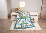  Đồ chơi thú bông 106x140cm cú rừng thông thái Oscar owl printed blanket mền|chăn in | NICI-48788 
