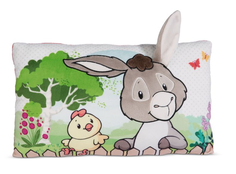  Gối nhồi bông 43x25cm-lừa con donkey Lee Farm friends GREEN-Nici Germany-49036 