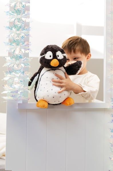  Thú nhồi bông 40cm-cánh cụt penguin Stas winter GREEN-Nici Germany-49321 