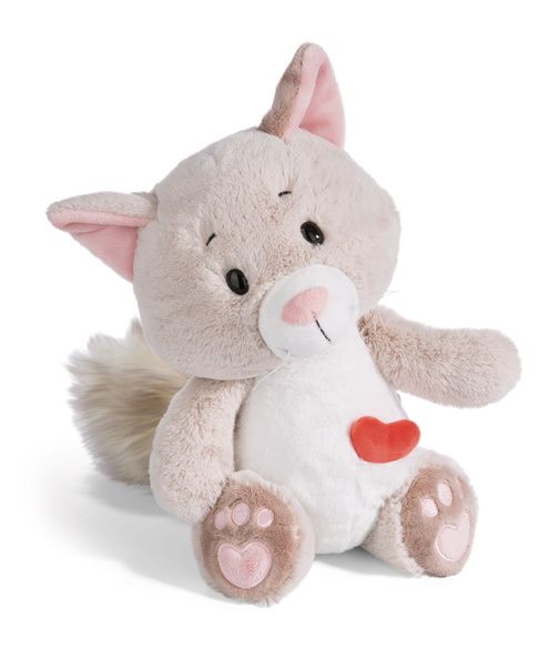  Thú nhồi bông 35cm-mèo Love cat bông fluffy GREEN-Nici Germany-49409 