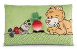  Đồ chơi thú bông 43x25cm gấu mật ong Mielo và củ cải đường hình gối bông Teddy Bear with radish cushion GREEN | NICI-49449 (con) 