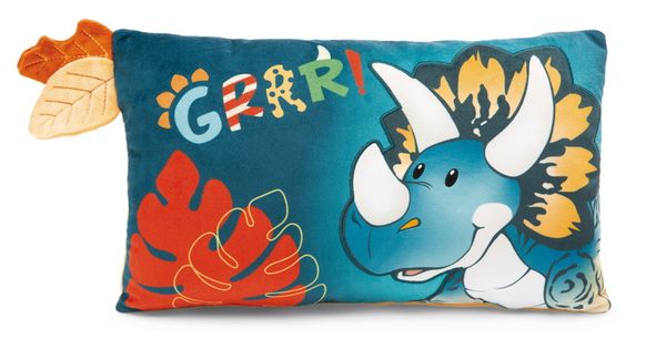  Thú bông 43x25cm khủng long ba sừng Triceratop Dinosaur Cerastupsy gối bông cushion DINO NICI GREEN | NICI-49470 