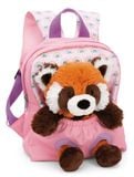  Ba lô cặp mầm non màu hồng cầu vồng & gấu trúc đỏ Bắc Mỹ Red panda 25cm | NICI-49853 