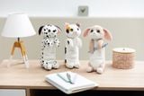  Thú nhồi bông 12x12x25cm | Nici Germany | Bóp viết thú bông NICI Pouchimals chó đốm, mèo tam thể, thỏ con - 61267 