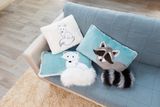  61306-Gối bông NICI Germany GREEN cáo tuyết Bắc Cực có nhũ lấp lánh | Plush cushion 43x25cm Arctic fox Vanja standing | NICI Dreamy Winter 