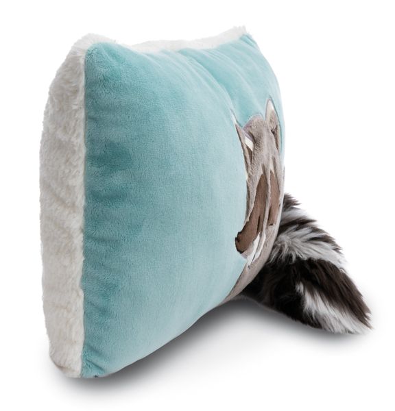  61307-Gối bông NICI Germany GREEN gấu mèo | Raccoon Lenno cushion 43x25cm | Dreamy Winter 