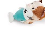  Thú nhồi bông 30cm 62151 |cat calico fish lying mèo tam thể ăn cá nằm|NICI Germany 