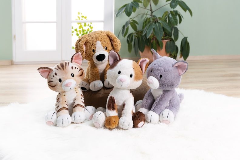  Thú nhồi bông 35cm 62154 |Dog sitting chó vàng ngồi|NICI Germany 