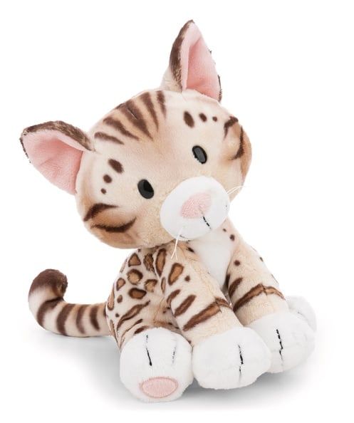  Thú nhồi bông 35cm 62192 |cat bengal sitting mèo vằn hổ ăn cá ngồi|NICI Germany 