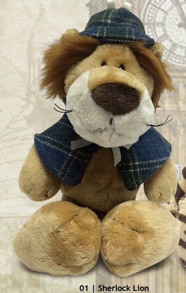  Đồ chơi thú nhồi bông 25cm sư tử Sherlock Lion King Wild friends | NICI-88994 