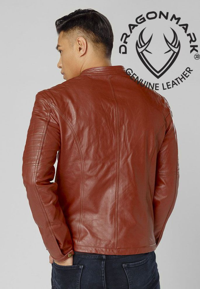 Áo Khoác Da Nam Màu Đỏ A1