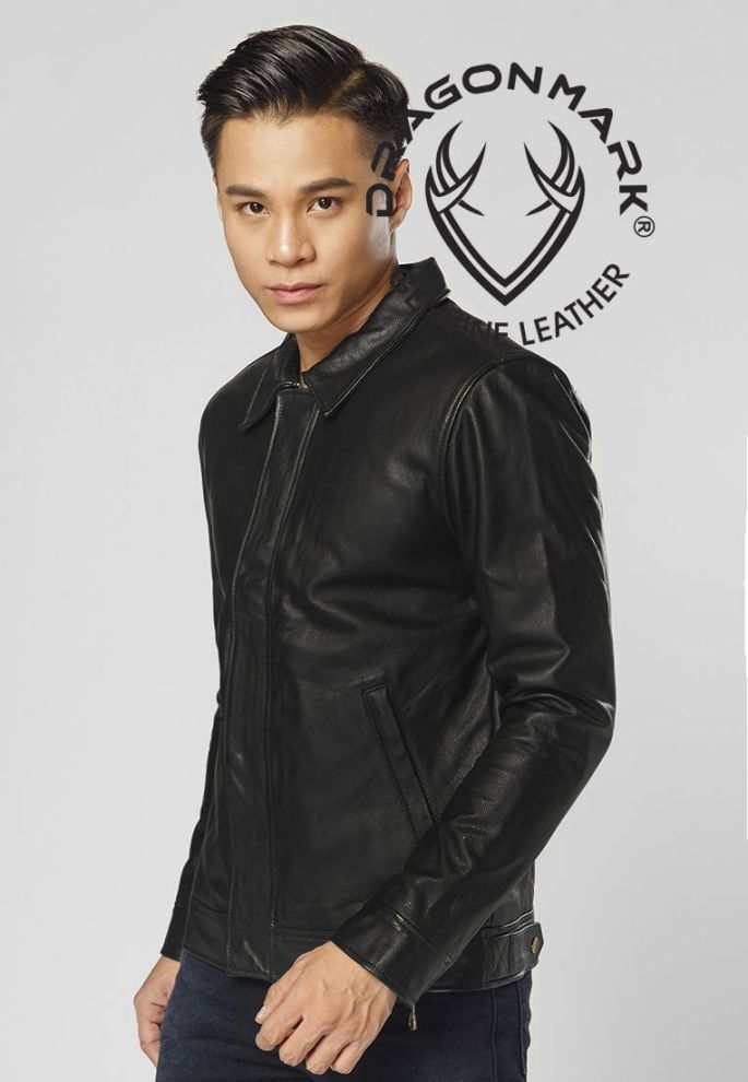 Áo Khoác Da Nam Cổ Bẻ B24