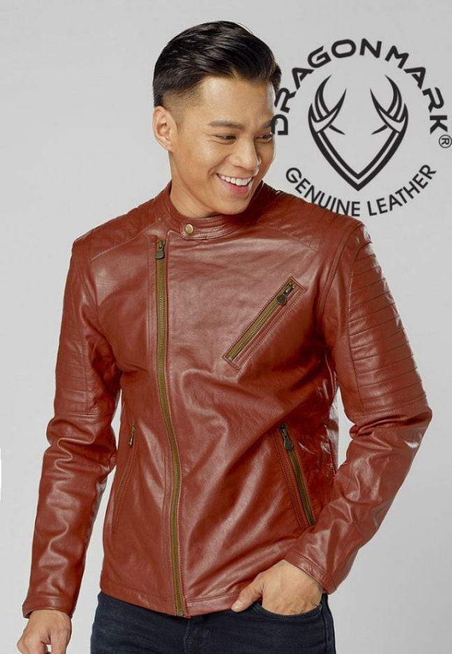 Áo Khoác Da Nam Màu Đỏ A1