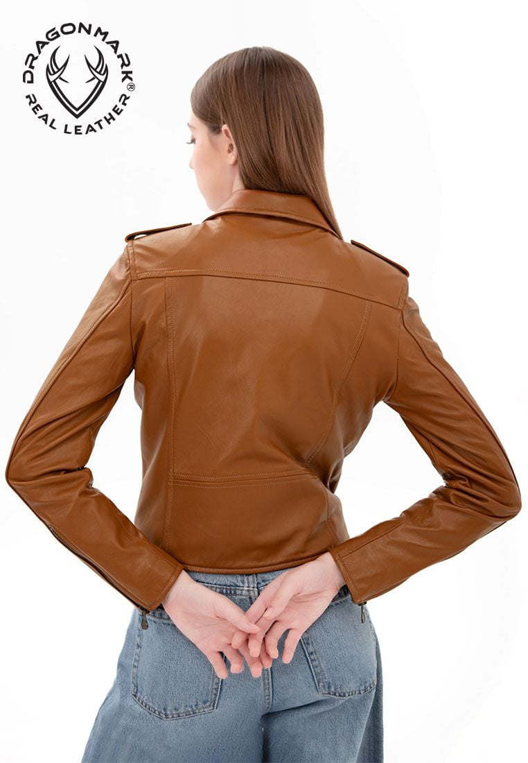 Áo Da Nữ Biker Cao Cấp TX01