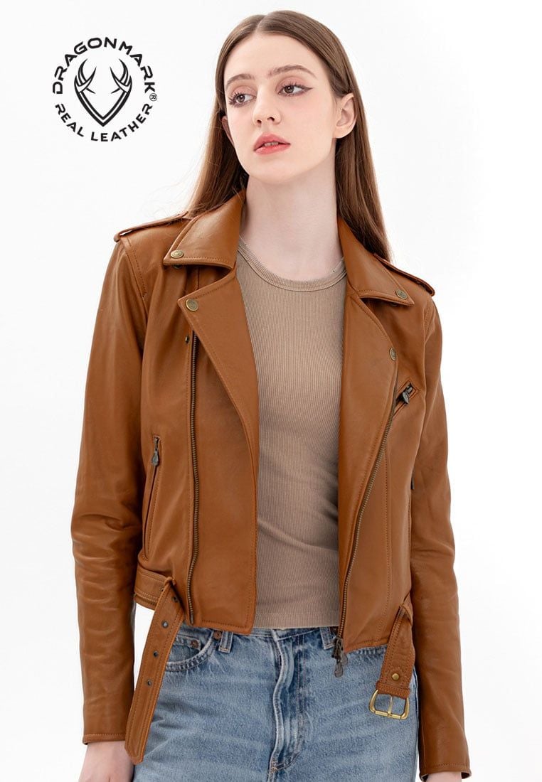 Áo Da Nữ Biker Cao Cấp TX01