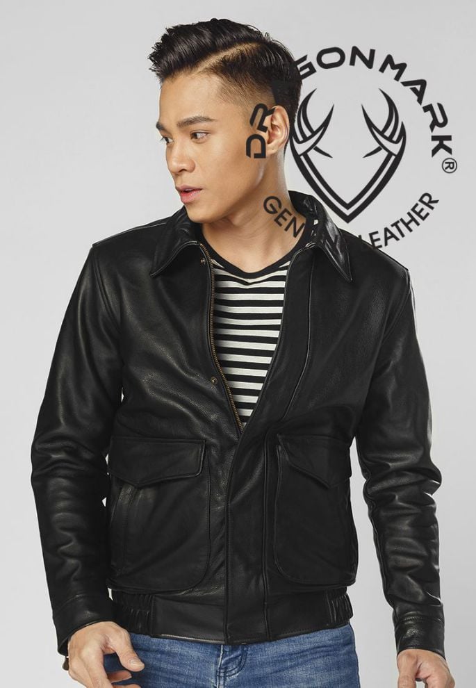 Áo Da Nam Bomber Jacket F9