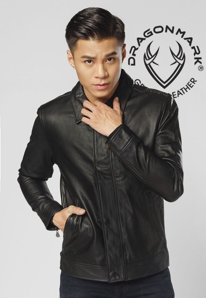 Áo Khoác Da Nam Cổ Bẻ B24