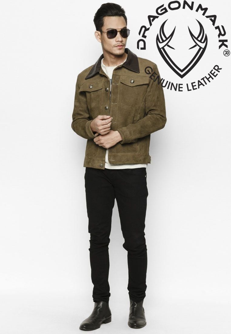 Áo Da Lộn Nam AKD170