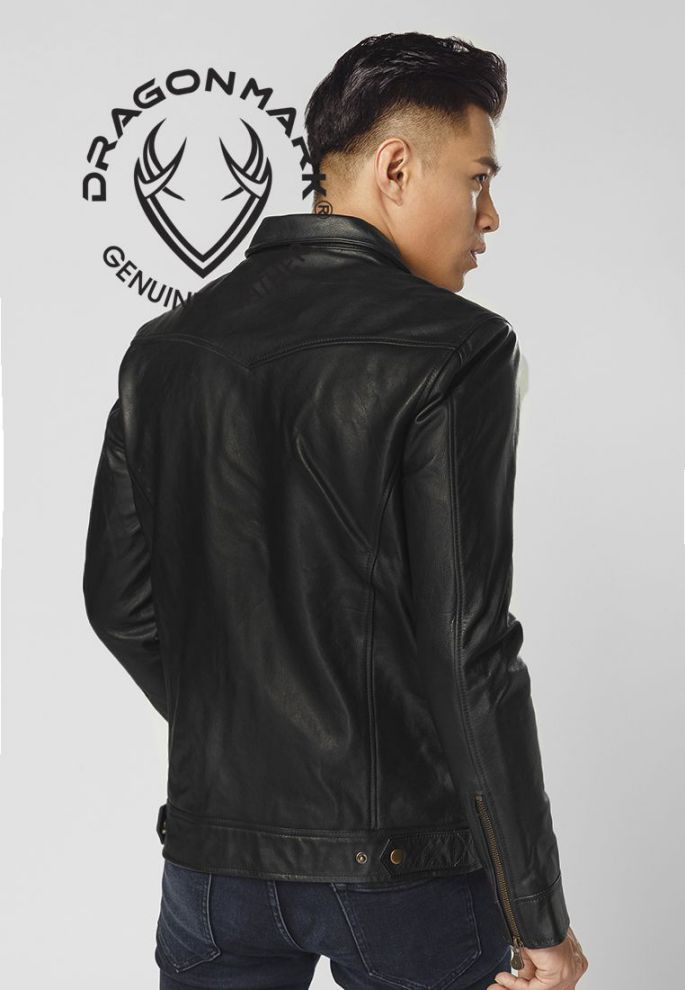 Áo Khoác Da Nam Cổ Bẻ B24