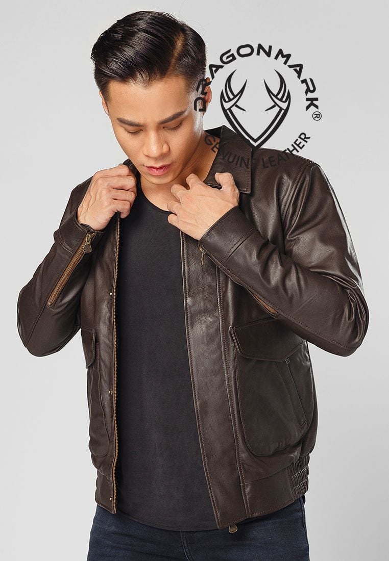 Áo Khoác Da Nam - Bomber Jacket F12