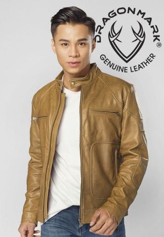 Áo Khoác Da Nam Màu Vàng Bò B2