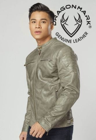 Áo Khoác Da Nam Màu Xám V3